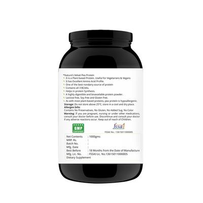 Natures Velvet Pea Protein Powder - Unflavoured 1000 gm - Health Products