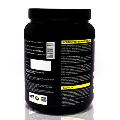 Healthvit Raw Whey Isolate Protein Powder - Unflavored 500 gm - Whey Proteins