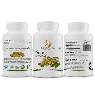 Goldenacacia Herrbals Senna 500 mg Capsule 90's - Pure Herbs
