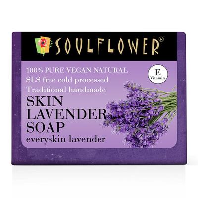 Soulflower Skin Lavender Soap 150 gm - Shower Gels & Body Wash
