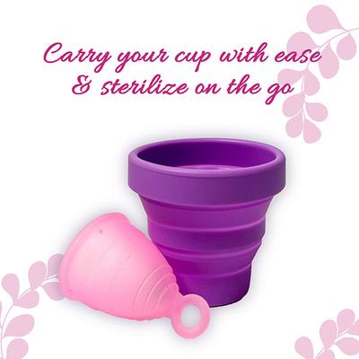 Bombae Reusable Menstrual Cup with Sterilizer Container (M) - Menstrual Cups