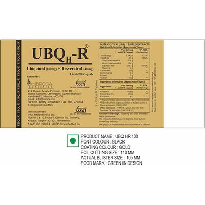 Ambrosia Nutrition UBQh-R Liquidfill Capsule (Pack of 2 x 15's) - General Health