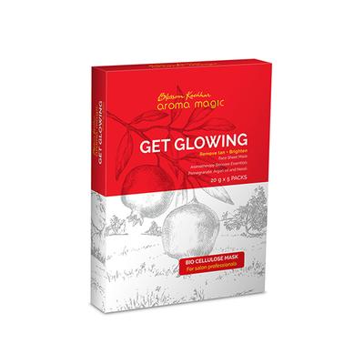 Aroma Magic Bio Cellulose Face Sheet Mask - Get Glowing (Pack of 5 x 20 gm) - Masks & Peels