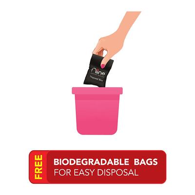 Niine Naturally Soft Sanitary Pads with Biodegradable Disposal Bags - Ultra Thin XL+ (Pack of 4 x 6's) - Sanitary Napkins
