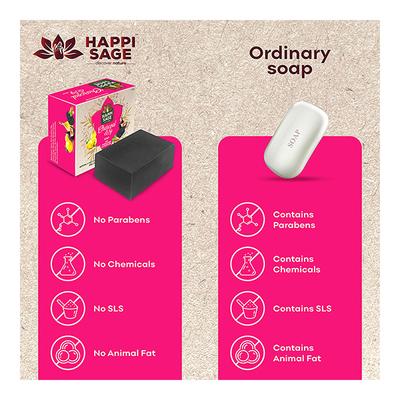 Happi Sage Soap - Charcoal & Fig 125 gm - Soaps
