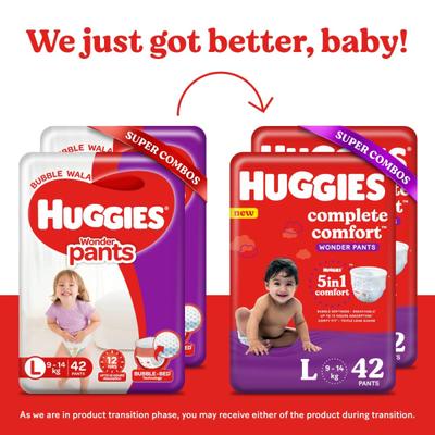 Huggies Wonder Diaper Pants (L) (Pack of 2 x 42's) - Diapers & Wipes