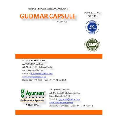 Ayursun Gudmar Capsule 50's - Diabetes Care (Ayush)