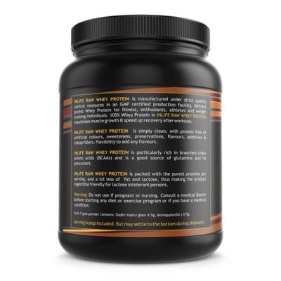 INLIFE Raw Whey Protein Powder - Unflavoured 500 gm - Whey Proteins