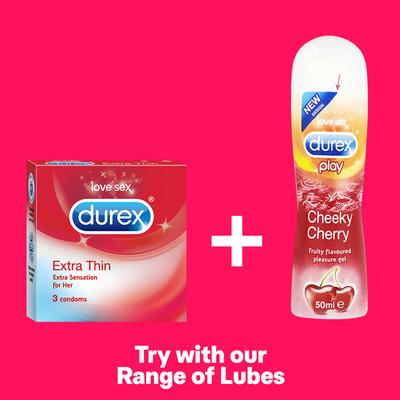 Durex Condoms - Extra Thin 3's - Plain/Flavoured Condoms