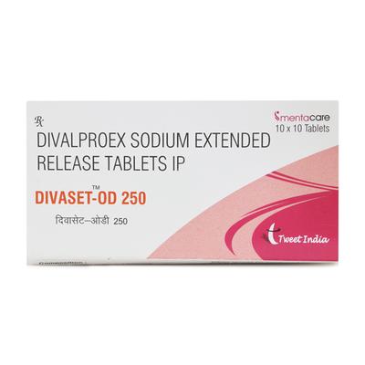 DIVASET OD 250mg Tablet 10's - Epilepsy/Convulsion-Ant