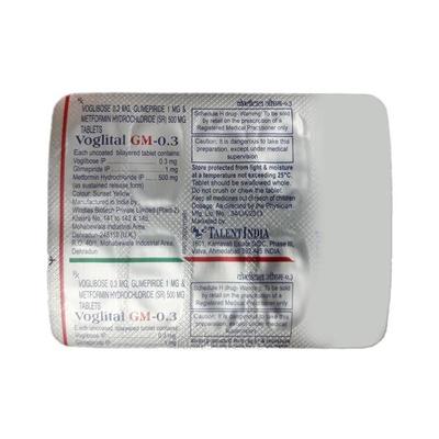 Voglital GM 0.3mg Tablet 10'S - Diabetes-Ant