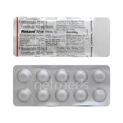 Rosave F 10mg Tablet 10'S - High Cholesterol-Dys