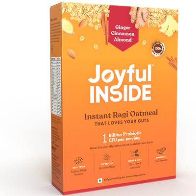 Joyful Inside Instant Ragi Oatmeal - Ginger Cinnamon Almond 320 gm - Nutritional Bars