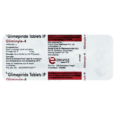 GLIMINYLE 4mg Tablet 10's - Diabetes-Ant