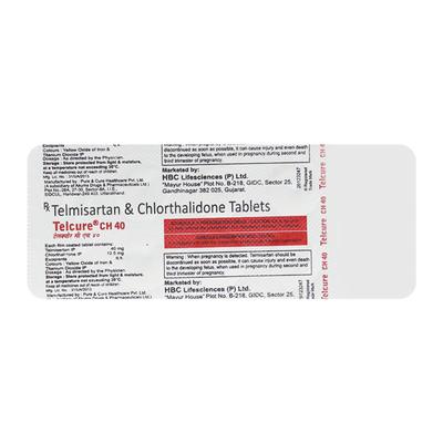 Telcure CH 40/12.5mg Tablet 10'S - Hypertension-Ang