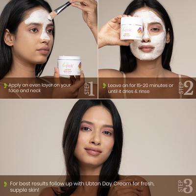 La Pink Ubtan White Haldi Face Mask 100 gm - Face Packs