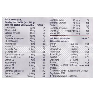 Wellwoman Hair Follic Tablet 10'S - Supplements-Vam