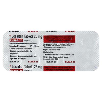 Elsar 25mg Tablet 10'S - Hypertension-Ang