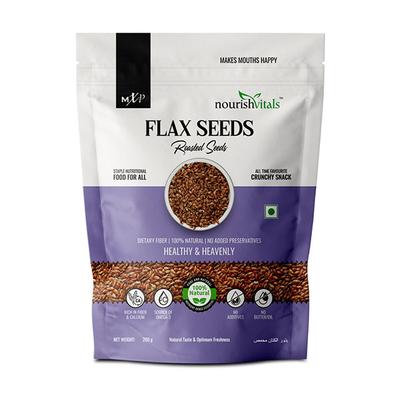 Nourishvitals Flax Roasted Seeds 200 gm - Nutritional Bars