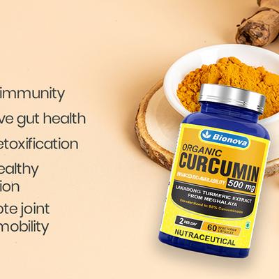 Bionova Organic Curcumin 500 mg Capsule 60's - Herbal Dietary Supplement