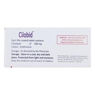 Cilobid 100mg Tablet 10'S - Intermittent Claudication-Per