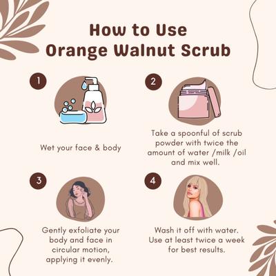 Essentia Extracts Face & Body Exfoliating Scrub - Orange Walnut (Pack of 2 x 15 gm) 1's - Scrubs & Exfoliants