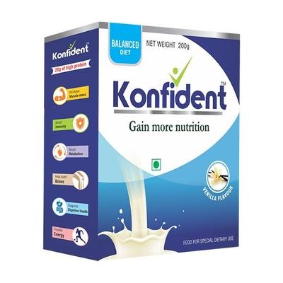 Konfident Nutritional Powder - Vanilla Flavour 200 gm - Protein Supplements