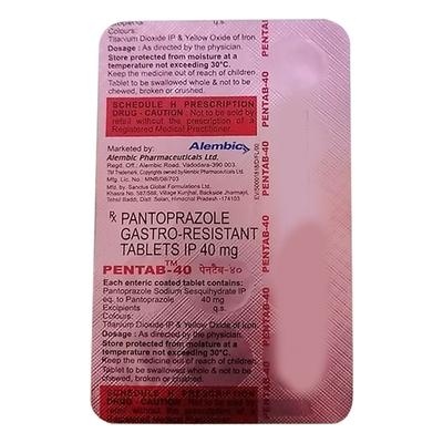 PENTAB 40 Tablet 15's - Ulcer/Reflux/Flatulence-Aaa