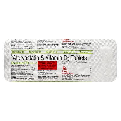 Remetor D 10mg Tablet 10'S - High Cholesterol-Dys