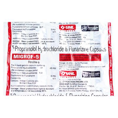 MIGROF 5mg Capsule 10's - Migraine