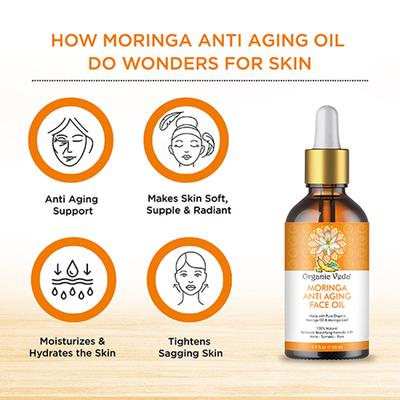 Organic Veda Moringa Anti Aging Face Oil 100 ml - Personal Care (Ayush)