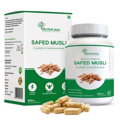 Herbal Max Safed Musli 800mg Tablet 60's - Sexual Care