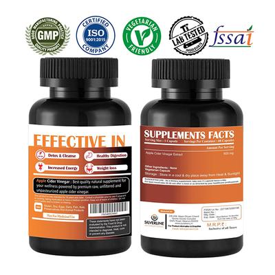 Puraberry Raw Unfiltered Raw Apple Cider Vinegar 800 mg Veg Capsule 60's - Herbal Dietary Supplement