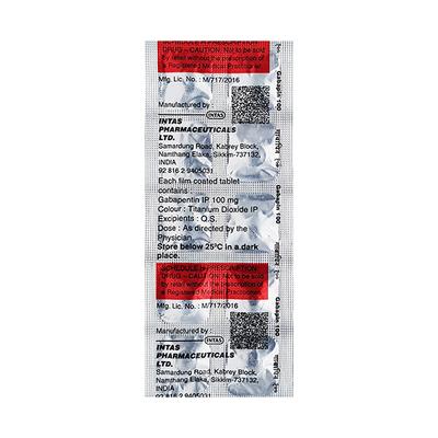 Gabapin 100mg Tablet 10'S - Neuropathic Pain-Dru
