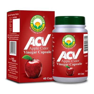 Basic Ayurveda ACV (Apple Cider Vinegar) Capsule 40's - Speciality Medicines
