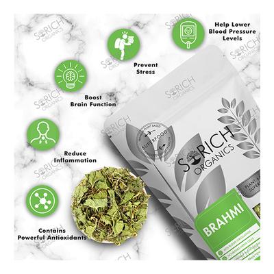 Sorich Organics Dried Leaves - Brahmi 100 gm - Herbal Dietary Supplement