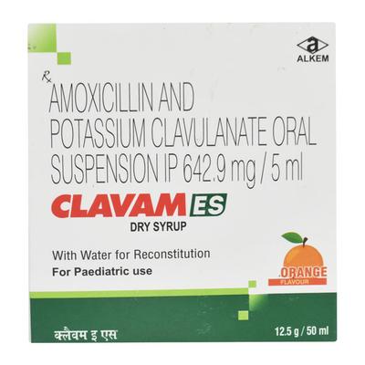 CLAVAM ES ORANGE FLAVOUR Dry Syrup 50ml - Bacterial Infections-Pen