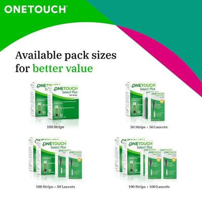 Onetouch Select Plus Test Strips 50's - Blood Glucose Monitors/Strips