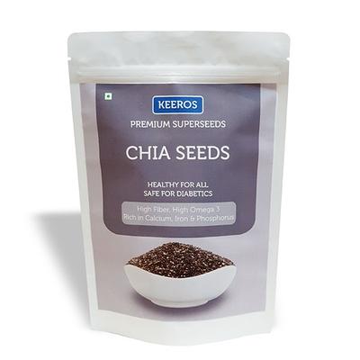 Keeros Premium Superseeds Chia Seeds 400 gm - Nutritional Bars
