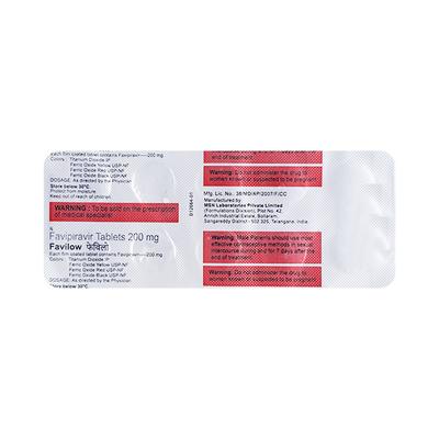 FAVILOW 200 Tablet 10's - Viral infections-Ant