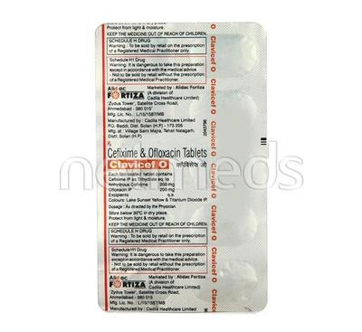 Clavicef O Tablet 10'S - Bacterial Infections-Cep