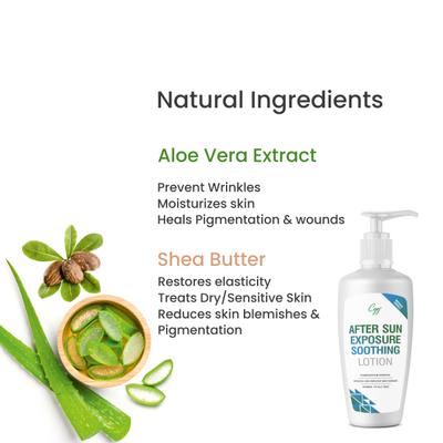 CGG Cosmetics After Sun Exposure Hydration Lotion With Aloe Vera & Shea Butter 200 gm - Creams/Oils/Lotions