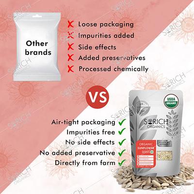 Sorich Organics Sunflower Seeds 200 gm - Nutritional Bars