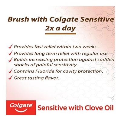 Colgate Sensitive Clove Oil Toothpaste (Pack of 2 x 80 gm) - Toothpaste