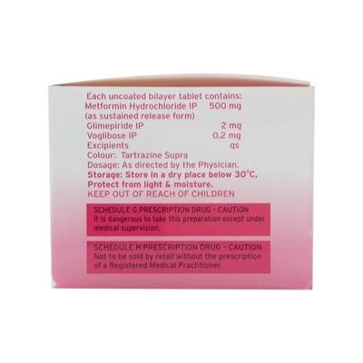 Ozomet VG 2mg Tablet 10'S - Diabetes-Ant
