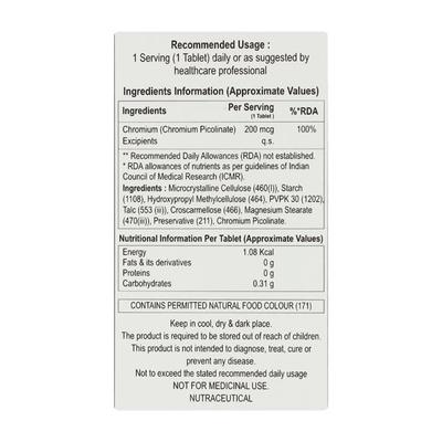 HealthAid Chromium Picolinate 200ug Tablet 60's - Calcium And Minerals