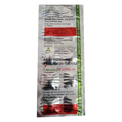 ATORICA F 10/160mg Tablet 10's - High Cholesterol-Dys