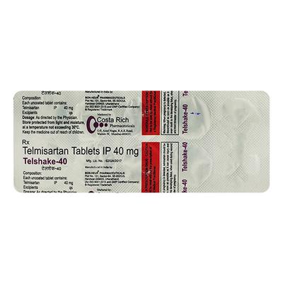 TELSHAKE 40 Tablet 10's - Hypertension-Ang