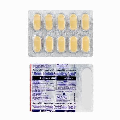 Ameto 500mg Tablet 10'S - Diabetes-Ant