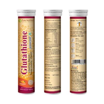 Pure Nutrition L- Glutathione Effervescent Tablet - Orange Flavour 15's - Amino Acids